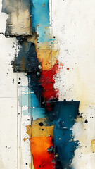 multicolor paint spilled onto the canvas, creating an interesting abstract drawing, a pattern of lines, halftones, causing different associations in your design. fluid art
