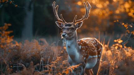 deer in the wild HD 8K wallpaper Stock Photographic Image