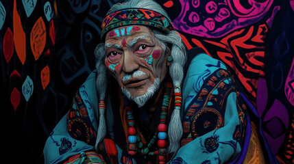 The elders, seniors, mage, wisdom, experienced, old, prophecy, illustration