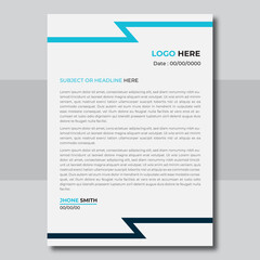 Modern corporate letterhead template design
