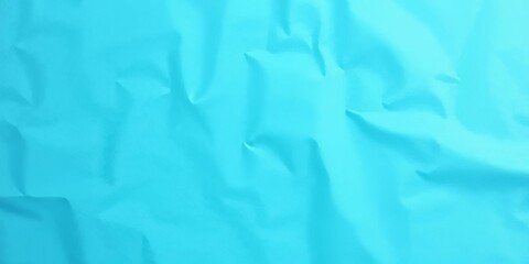Obraz premium Paper Textured in Aquamarine to Cornflower Blue with Crumpled Plastic Sheeting Creating a Wavy Surface