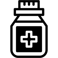 Obraz premium Vector Icon Medicine, Healthcare And Medical, Pills, Drugs, Bottle
