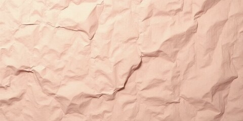 Fototapeta premium Paper Textured in Blush to Medium Brown Capturing Crumpled Beige Paper with Visible Folds
