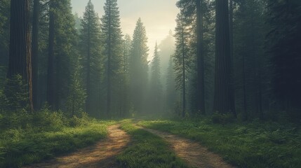 Obraz premium 緑いっぱいの森