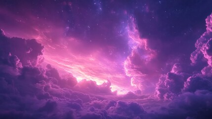 Obraz premium 紫の怪しい雲