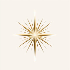 Obraz premium Golden starburst illustration on light background