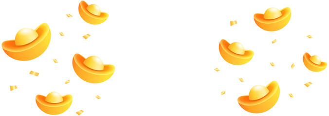 Falling chinese golden Yuanbao © Otomedream