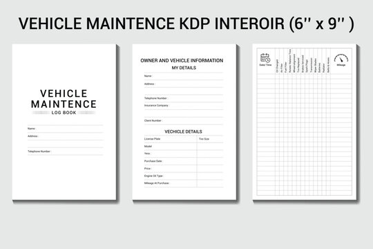 vehicle Maintenace planer kdp interior designs