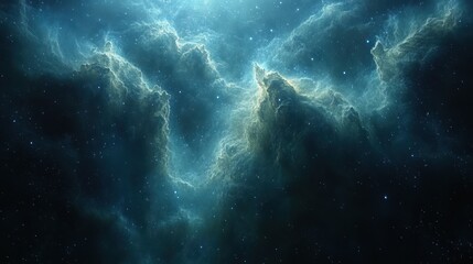 Fototapeta premium Cosmic Clouds and Stars in a Dark Universe