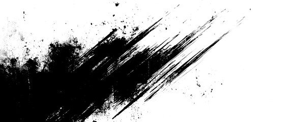 Vector abstract brushstroke black ink stroke texture.