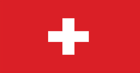 Switzerland Flag Vector - Official Switzerland Flag With Original Color and Size Proportion