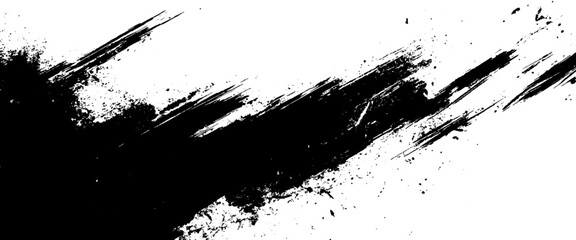 Vector abstract brushstroke black ink stroke texture.