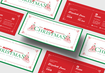 Christmas Gift Voucher Layout - Powered by Adobe