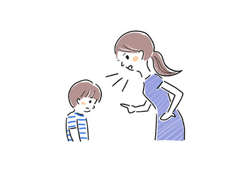 怒る母親