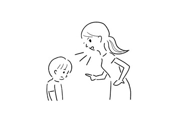 怒る母親