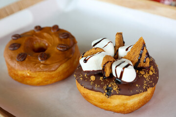 a donut dessert on display