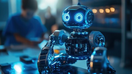 A school integrating robotics and coding into the curriculum, symbolizing innovative education solutions.