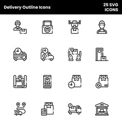 Delivery Outline Icons (File type sSVG)