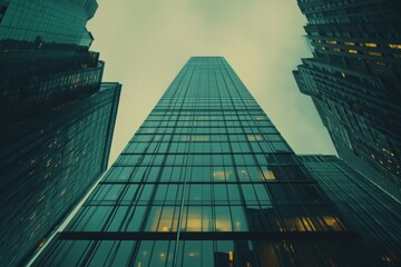 Naklejka premium famous building of the united states, united states finance building with a unique classic shape and very iconic