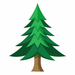 Obraz premium christmas tree isolated on white
