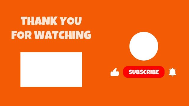 Thank you for watching animated text, video outro, end screen animation
