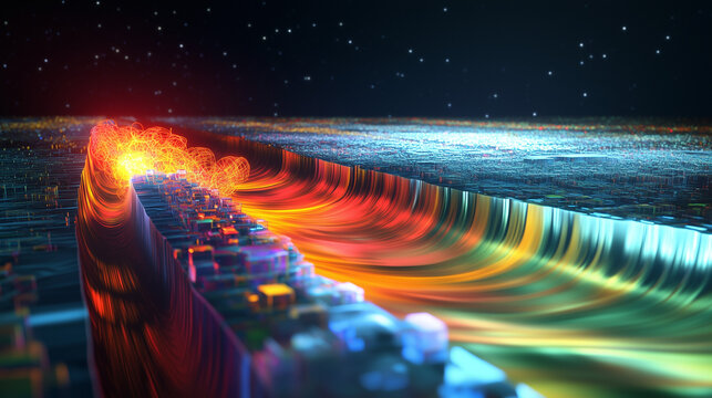 An Observation of Two-Dimensional Dam Break Flow and the Gaseous Phase of Solitons in a Photon Fluid, Illustrating the Transition from 1D Light Flowing Like Water in a Straight Canal to a Dynamic 2D S
