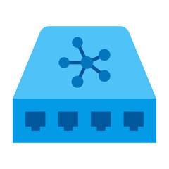 Hub Flat Icon Design