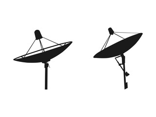 Antenna icon. Wireless communication icons. Radio antenna icon. Wireless satellite technology set. Antenna, satellite and satellite dish icons.Television antenna icons set isolated on white background