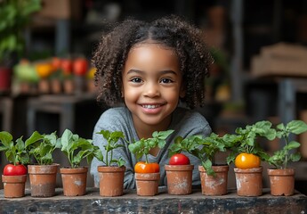 A Child Beaming with Joy as They Smile at the Camera

