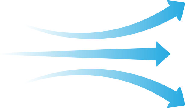 Airflow Arrow Wind and Motion Symbol
