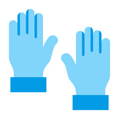 Insulated Gloves Flat Icon Design