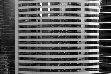 Abstract facades of high rise skyscrapers in Hong Kong