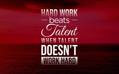A motivational quote on a sunset background reads, 