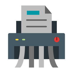 Paper Shredder Flat Icon Design
