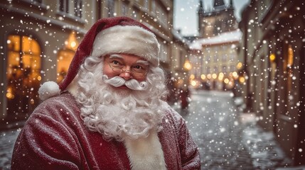 Enchanting Santa Claus in a Cozy Czech Winter Village - Festive Christmas Holiday Atmosphere