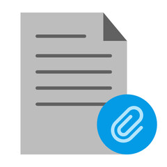 Attach File Flat Icon Design