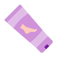 Foot Cream Flat Icon Design