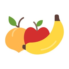 Fruits Flat Icon Design