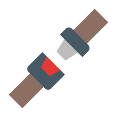 Seat Belt Flat Icon Design