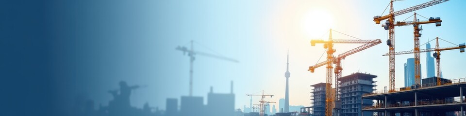 Fototapeta premium Construction company background website banners