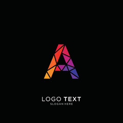 A Logo Technology colorfull on Black Background