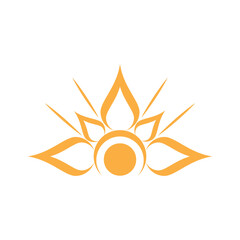 Sun logo vector template symbol design