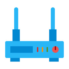 Obraz premium Wifi Router Flat Icon Design