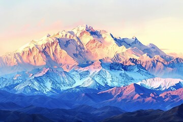 Obraz premium sunrise over the mountains