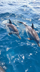 Obraz premium dolphin jumping out of water