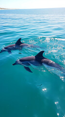 Obraz premium dolphin jumping out of water