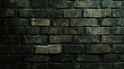 Naklejka premium Weathered brick wall texture with patches of discoloration for an aged appearance
