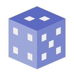 Dice Flat Icon Design