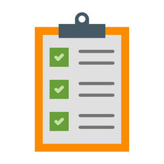 Obraz premium Checklist Flat Icon Design