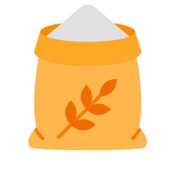 Wheat Flour Flat Icon Design